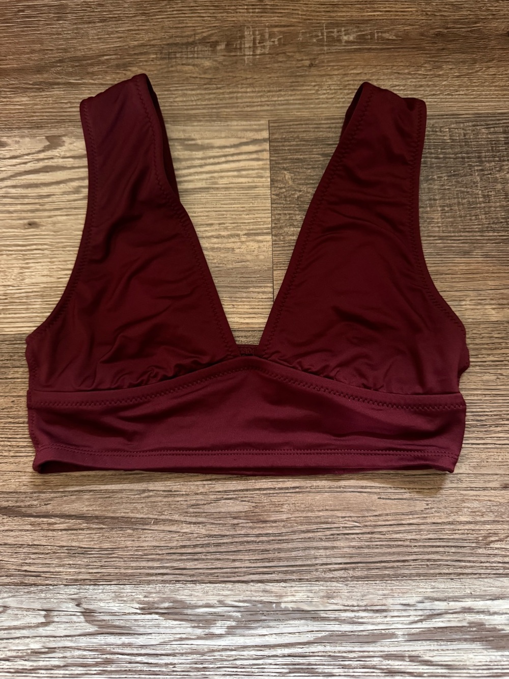 Mossimo Deep V Bralette - Burgundy Size Small